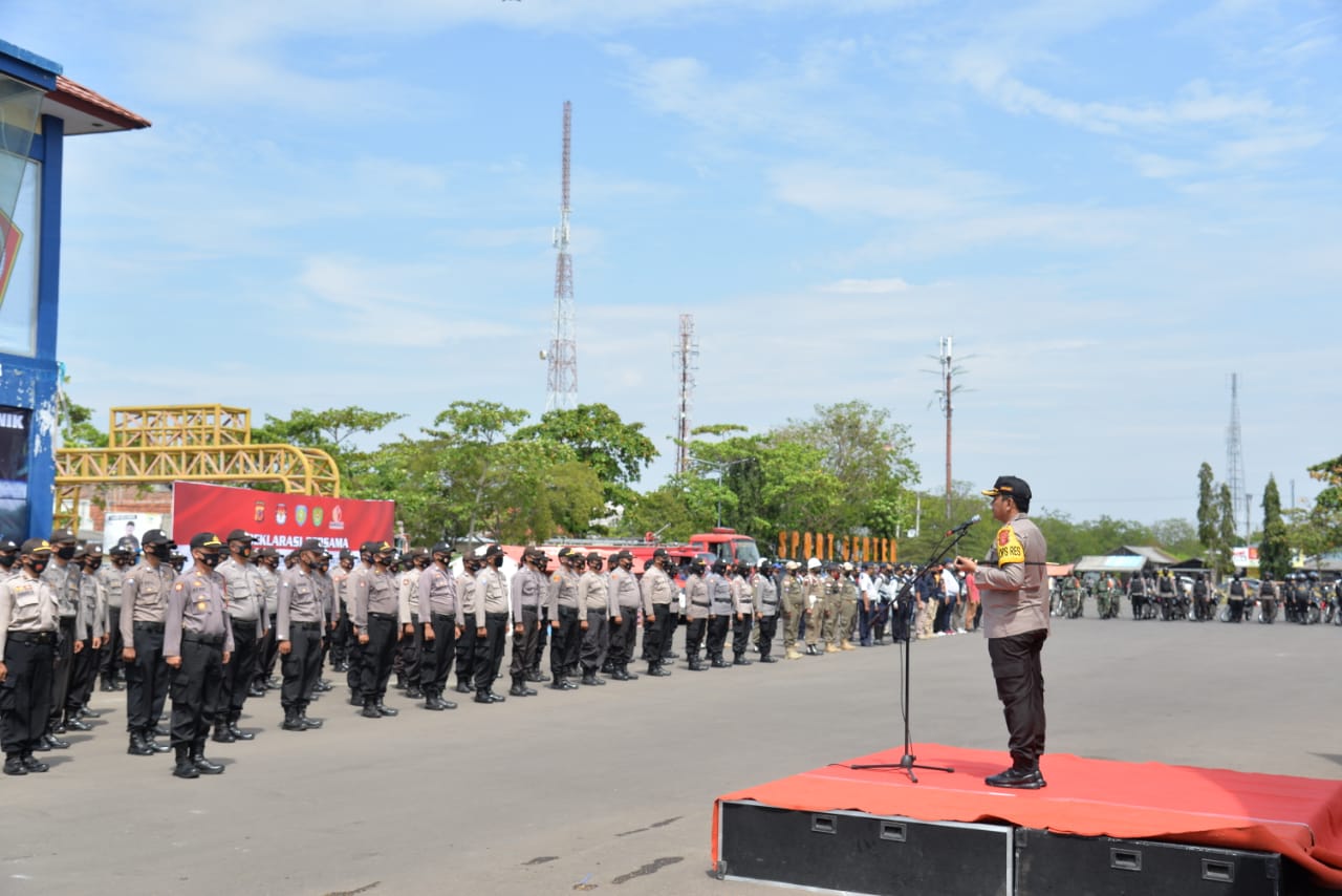 Ini, Pesan Kapolres Indramayu Dalam Apel Gelar Pasukan Ops Mantap Praja Lodaya 2020