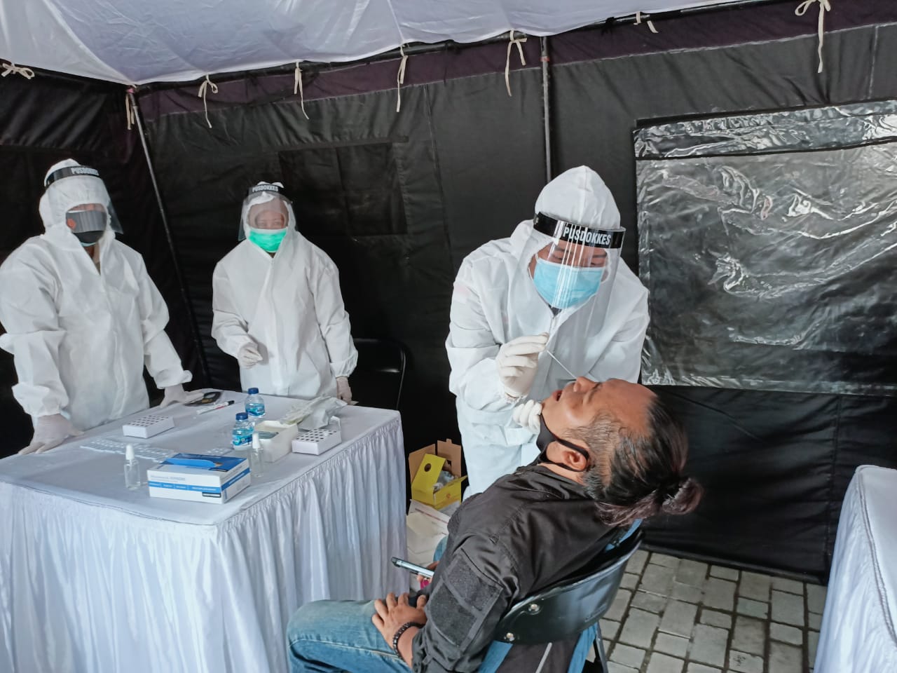 Jurnalis di Sumedang Laksanakan Tes Rapid Antigen Covid-19