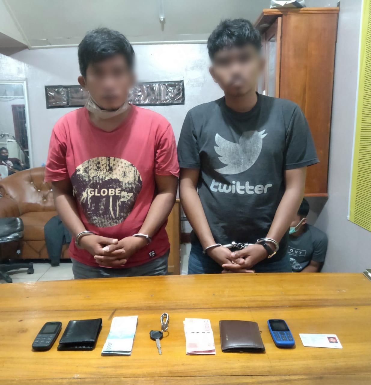 Unit Reskrim polsek Mandau Berhasil  Ringkus Dua Pria pengaguran Pelaku Curat