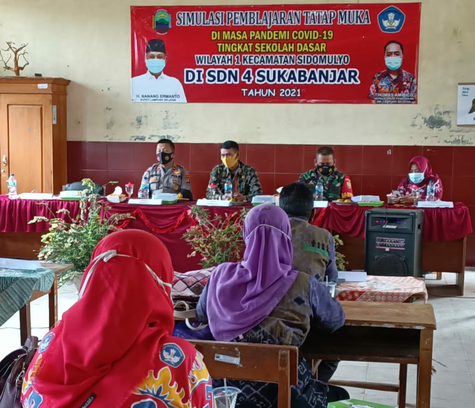 SDN Wilayah 1 Kec.Sidomulyo Adakan Simulasi Menyambut Belajar Secara Tatap Muka