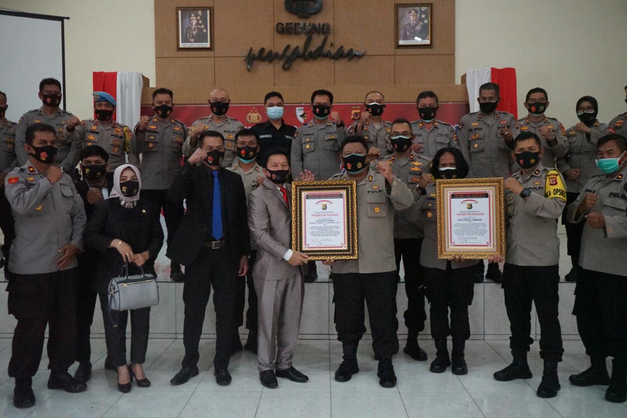 Polres Cimahi Polda Jabar Terima Penghargaan Promoter Reward dari Lemkapi