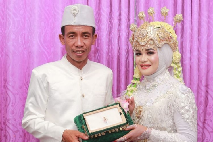 Foto Pengantin Laki-laki Mirip Presiden Jokowi, Viral di Medsos