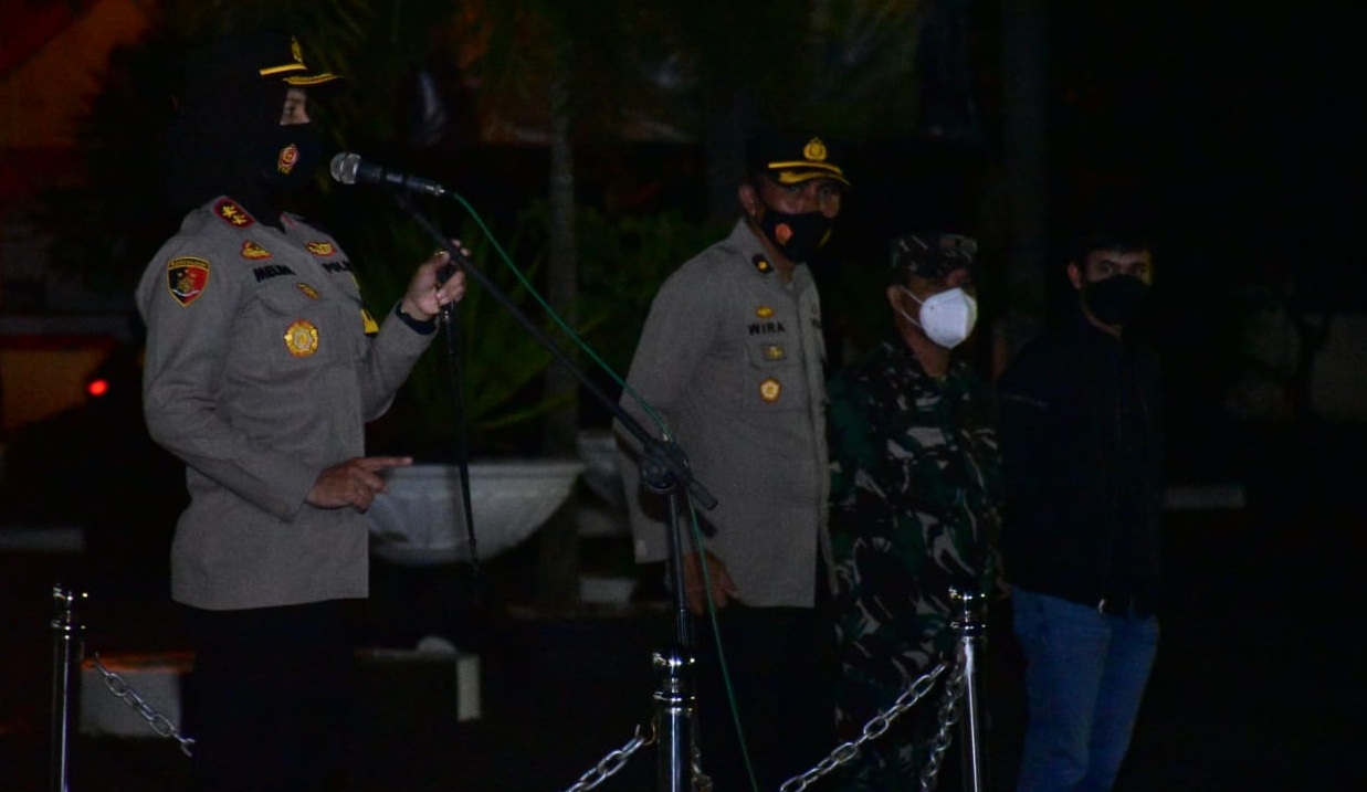 Kapolres Banjar Pimpin Apel Malam Jelang Patroli Skala Besar Pada Malam Minggu 
