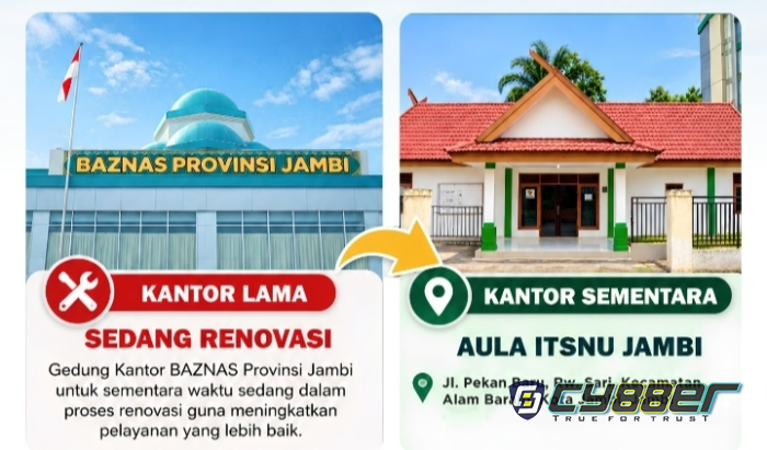 BAZNAS Provinsi Jambi Alihkan Lokasi Kantor Sementara 