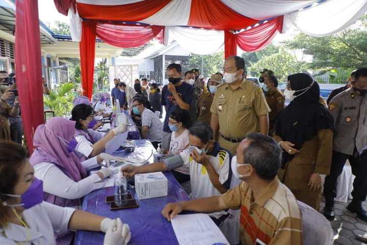 Pemkab Asahan Bersama Forkopimda Tinjau Pelaksanaan Vaksinasi Massal