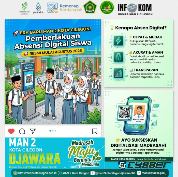 Man 2 Kota Cilegon Terapkan Absensi Digital, Dorong Kedisiplinan Siswa di Era Madrasah Modern