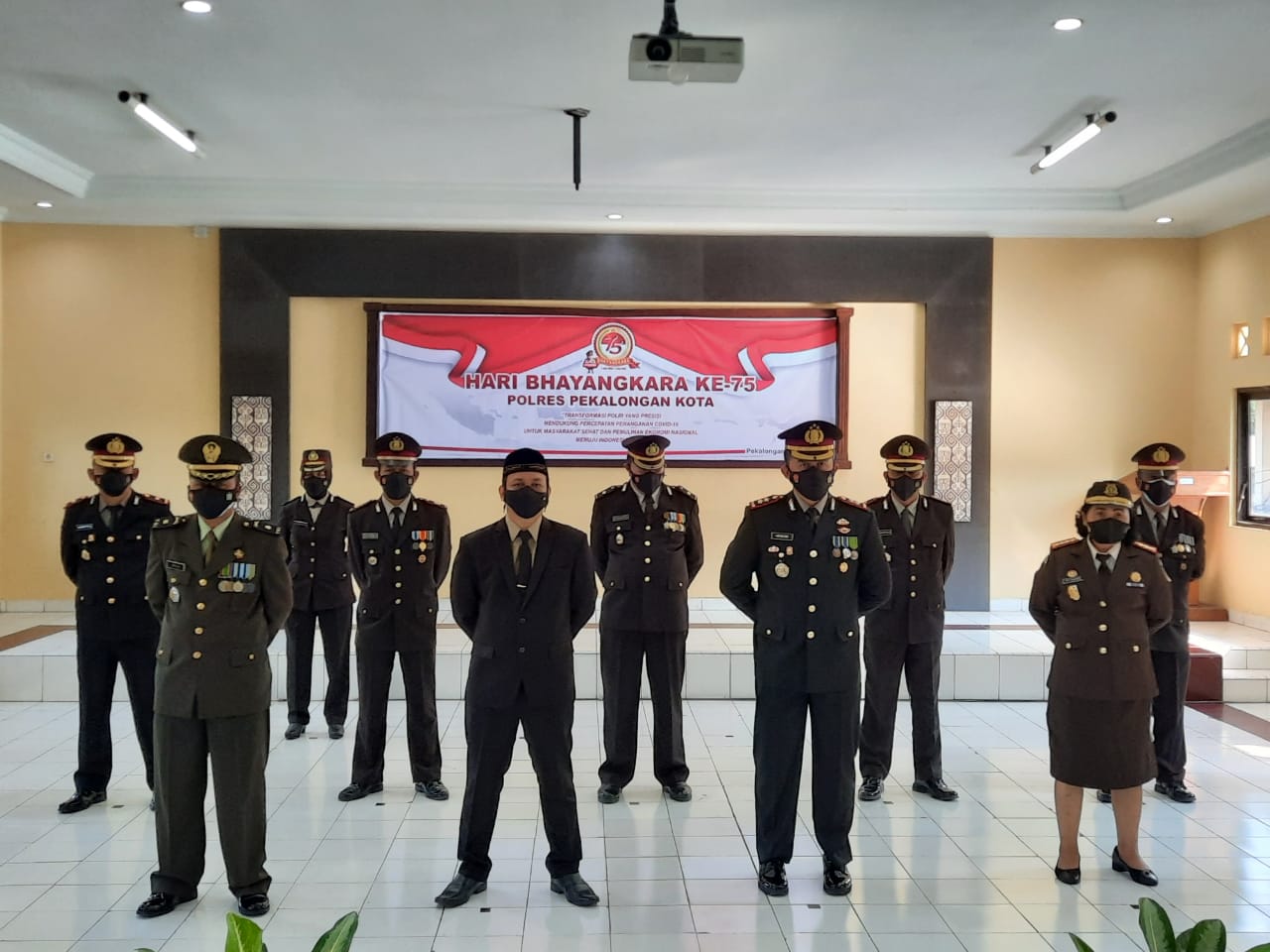 Peringati Hari Bhayangkara Ke-75, Secara Virtual Polres Pekalongan Kota, Konsentrasi Tangani Penanganan Pandemi Covid 19