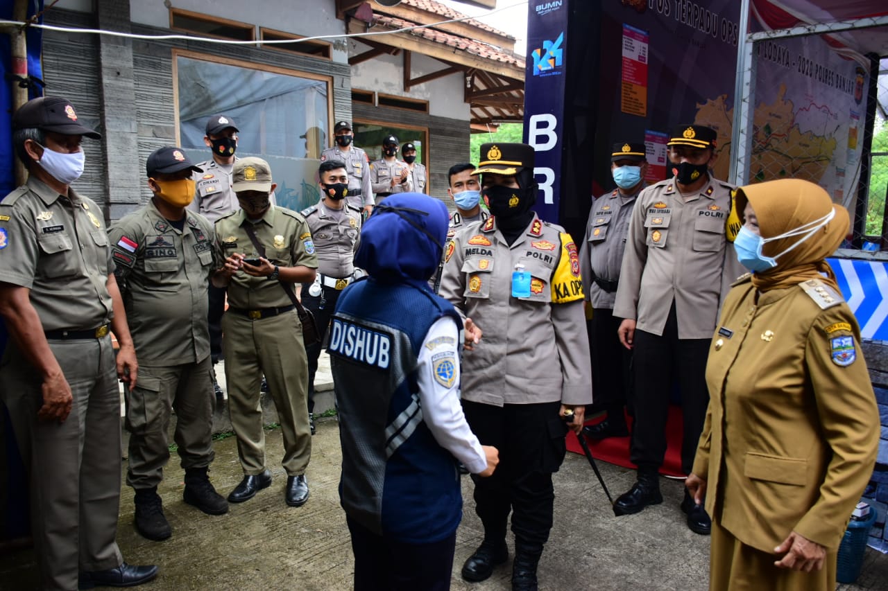 Kapolres Banjar bersama Walikota Banjar Cek Kesiapan Pos Pengamanan Operasi Lilin Lodaya 2020