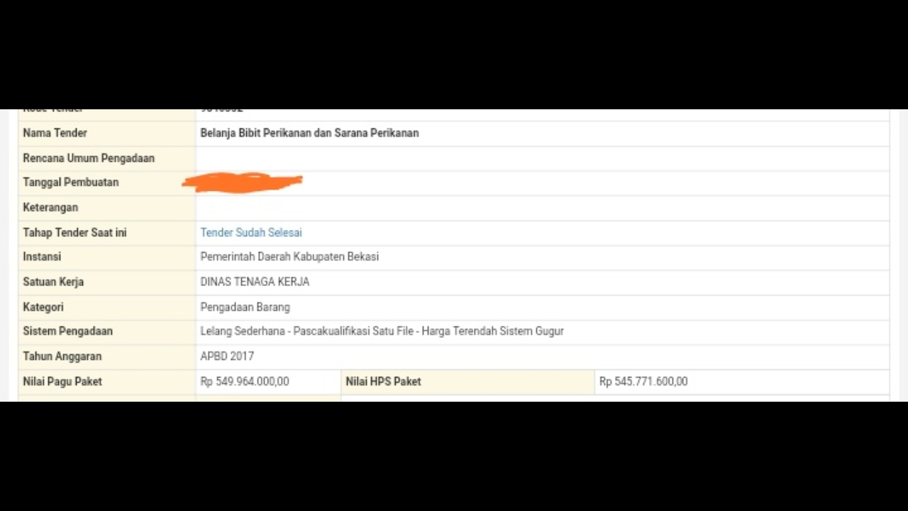 Belanja Bibit Perikanan dan Sarana Perikanan Disnaker Kab. Bekasi Tahun 2017 Diduga Jadi Bancakan PPK dan PPTK. 