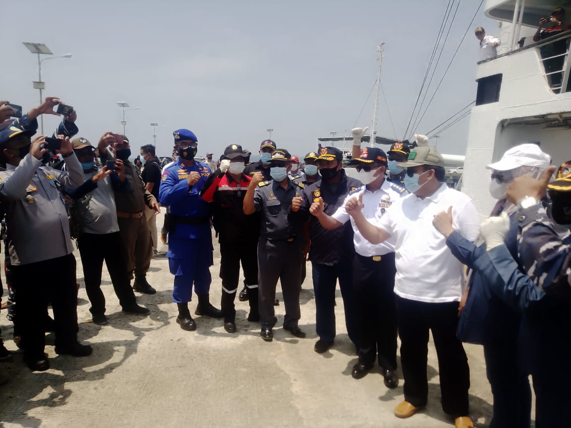 Bupati Pangandaran Bersama Kadis Perhubungan Jabar Hadiri Uji Coba Kapal KN Prajapati 