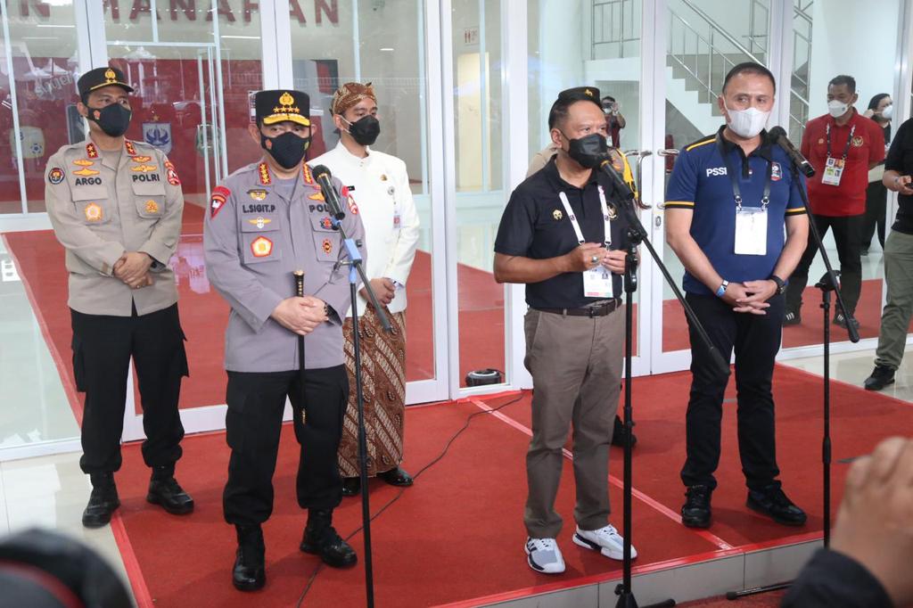 Sidak ke Pertandingan Piala Menpora 2021, Kapolri Menyaksikan Protokol Kesehatan Diterapkan Ketat