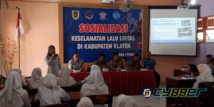 Dishub Kabupaten Klaten Gelar Sosialisasi Keselamatan Lalu Lintas Di SMKN 1 Pedan