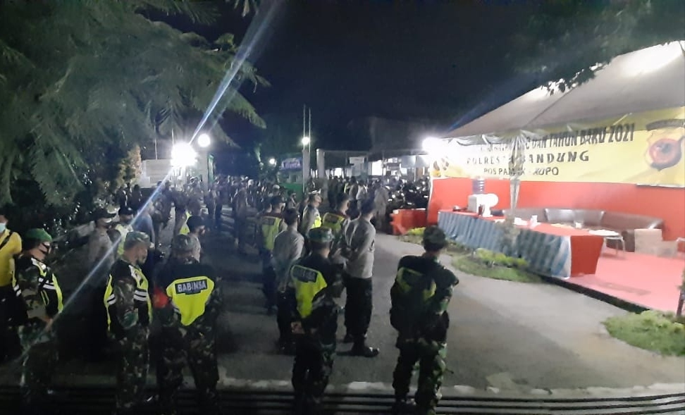 Apel Kesiapan Pam Malam Tahun Baru 2021 di Wilayah Margahayu Bandung