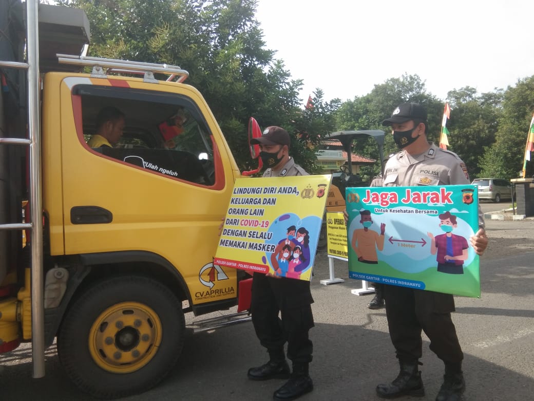 Tiga Pilar Kecamatan Gantar Imbau Warga Patuh Protokol Kesehatan