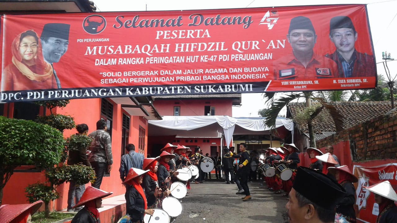 DPC PDI P Kabupaten Sukabumi Gelar Lomba MHQ Pasca HUT PDI P ke 47 