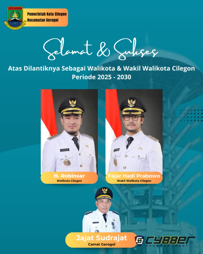 Selamat & Sukses atas Dilantiknya Walikota dan Wakil Walikota Cilegon