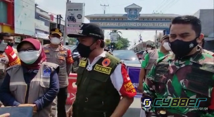 Monitoring PPKM Darurat, Pemkot dan Pemkab Tegal Tinjau Wilayah Perbatasan