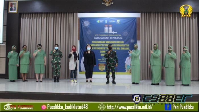 Dukung Vaksinasi, Danpusdikku Kodiklat Ajak Warga Jaga Imunitas Tubuh