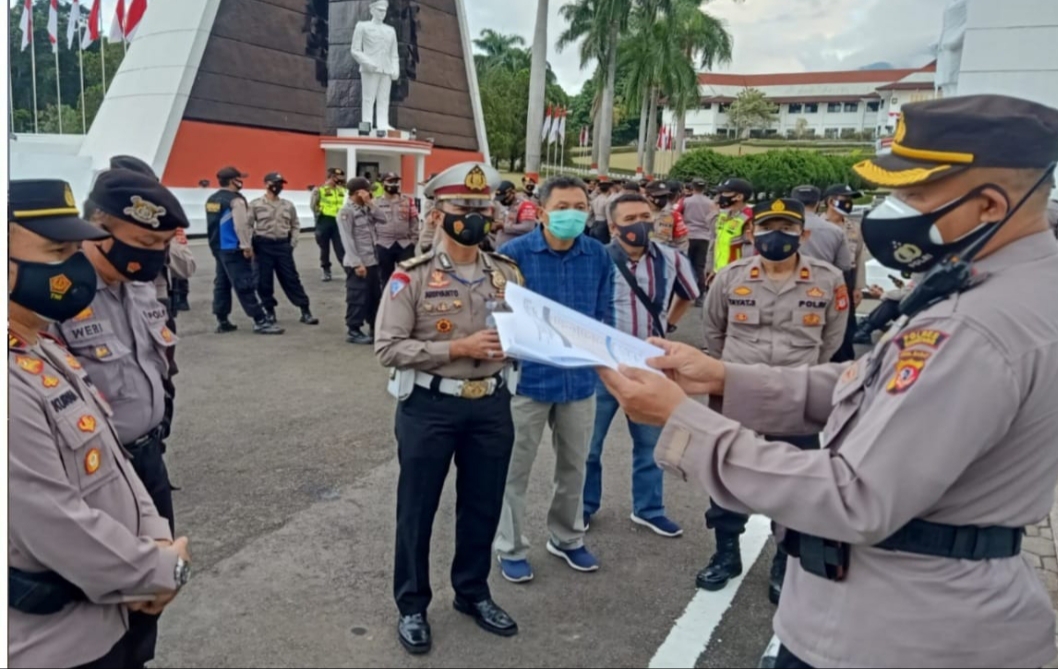 Wisuda Praja IPDN Jatinanggor Angkatan XXVIII Th 2021, 144 Anggota Polres Sumedang Lakukan Pengamanan
