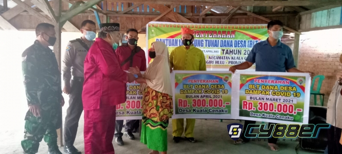 Sebanyak 186 KK di Desa Kuala Cenaku Terima BLT Dana Desa dari Maret Hingga Mei 2021