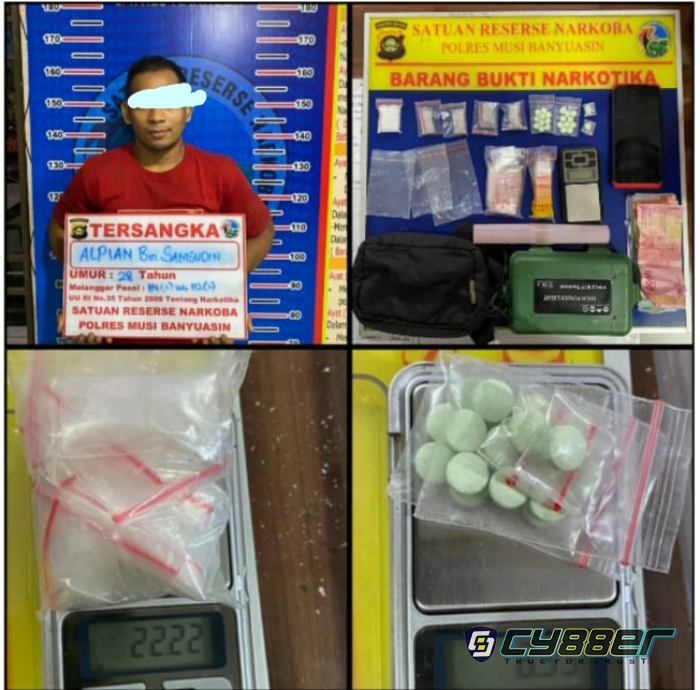 Satres Narkoba Polres Muba Berhasil Bekuk Dua Pengedar Narkoba di Tempat Terpisah