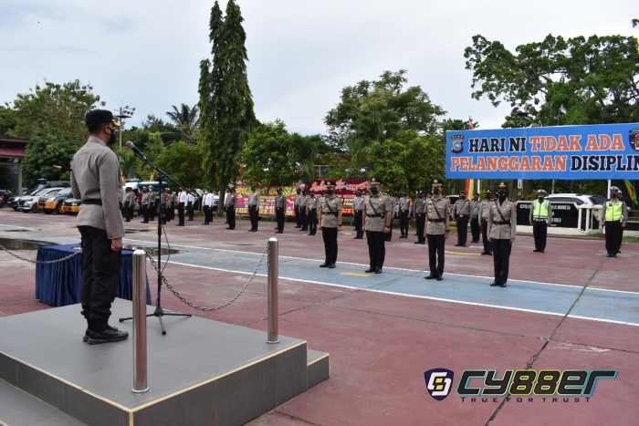 Polres Inhu Gelar Sertijab Kasat Reskrim dan Kapolsek Batang Gansal 