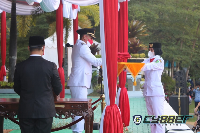 Mewakili Danpusdiklat Paskhas, Kadispers Hadiri Upacara Penurunan Bendera Merah Putih