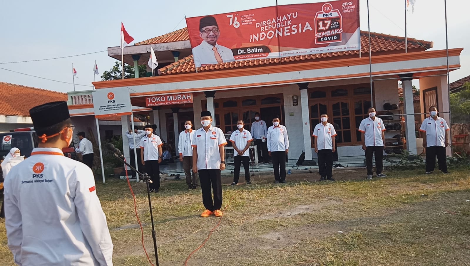 PKS Kota Tegal Sukses Gelar Upacara HUT RI ke-76