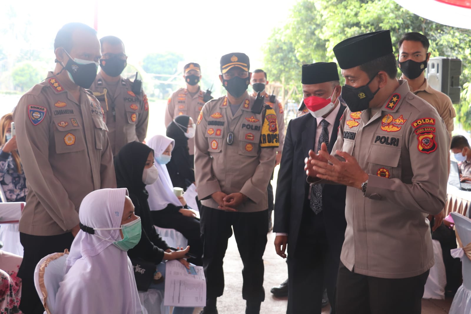 Kapolda Jabar Optimis Dalam Pelaksanaan Vaksinasi Maka Kekebalan Kelompok (Herd Immunity) di Jabar Segera Tercapai