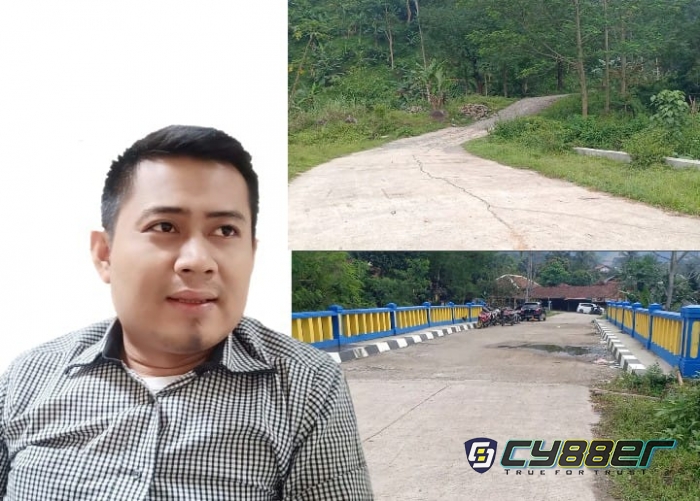 Andri Angkat Pendapat Perihal jembatan Sirnaruju di Desa Mekarbuana Yang Viral