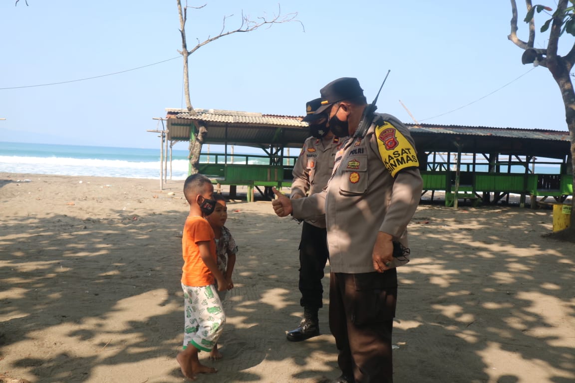 Sabtu dan Minggu, Polisi Amankan Kegiatan Wisata Pada PPKM Level 4 di Kabupaten Sukabumi