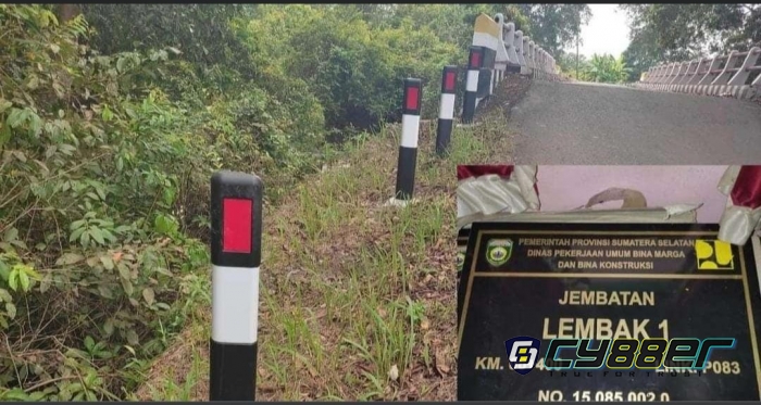 Dua Jembatan Lembak 1 yang Menghubungkan Desa Lembak dan Desa Kemang Sungai Kelekar Jadi Sorotan Warga