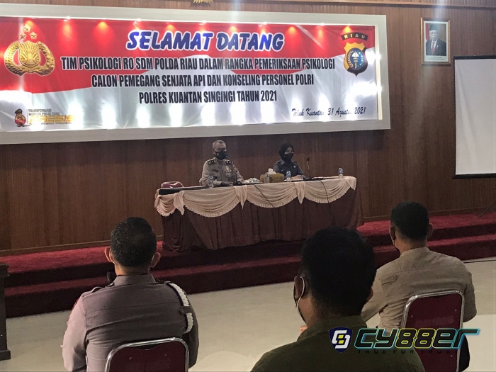 Tes Psikologi Kepada Anggota Polres Kuansing Bagi Pemegang Senjata Api