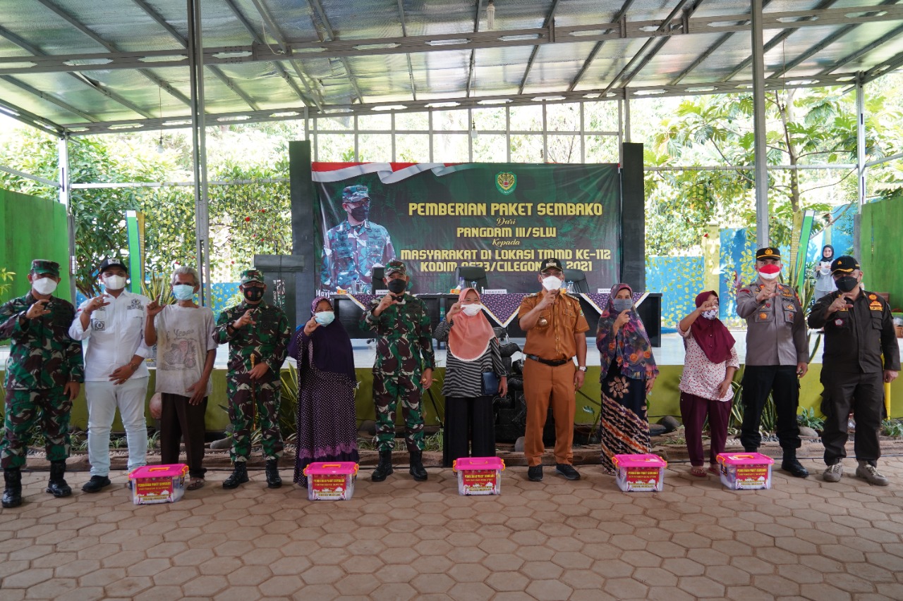 Danrem 064/MY Dampingi Pangdam III/Siliwangi Tinjau TMMD TA. 2021 Kodim 0623/Cilegon