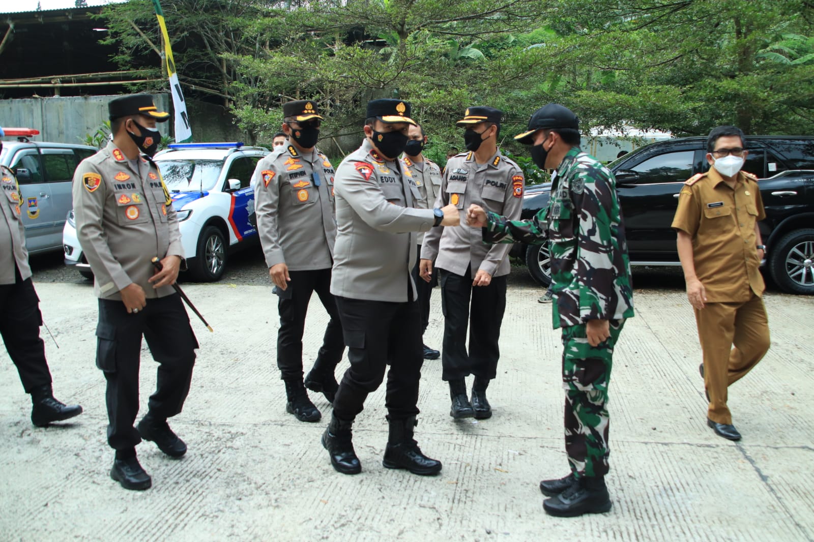 Wakapolda Jabar Tinjau Gebyar Vaksin Presisi TNI, Polri dan Pemerintahan KBB