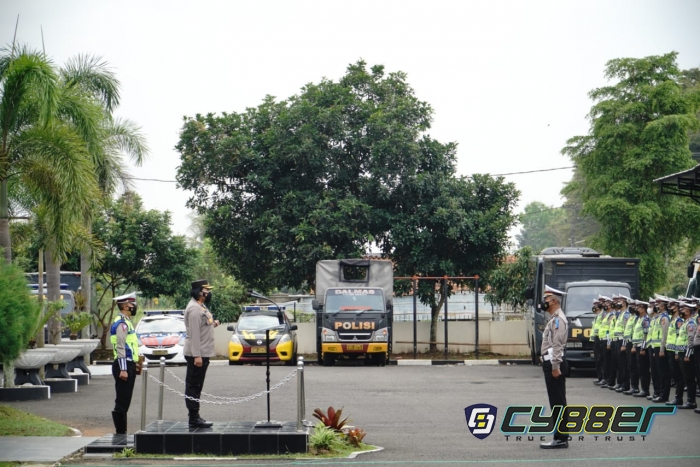 Polres Banjar Gelar Syukuran Hari Lalu Lintas Bhayangkara ke-66 secara Sederhana