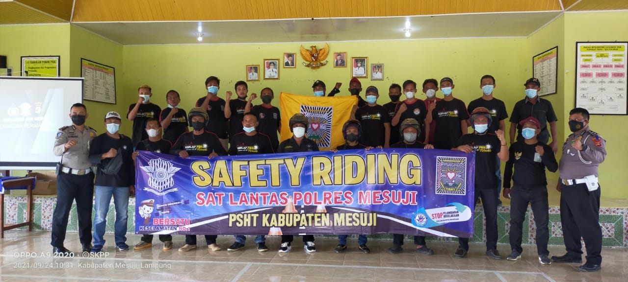 Polres Mesuji Gelar Sefety Riding Gandeng PSHT Cabang Kabupaten Mesuji