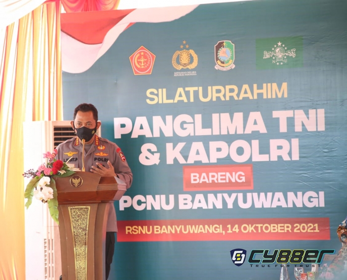 Silahturahmi dengan PCNU Banyuwangi, Kapolri Ajak Perkuat Penanganan Covid-19 