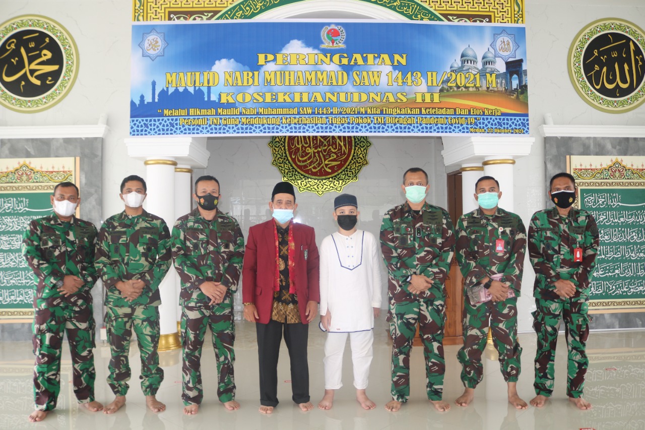 Kosekhanudnas III Memperingati  Maulid Nabi Muhammad SAW 1443 H/ 2021 M