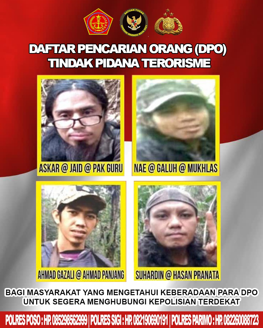 Orang tua Hamzah DPO Teroris Poso, Minta Anaknya Segera Pulang