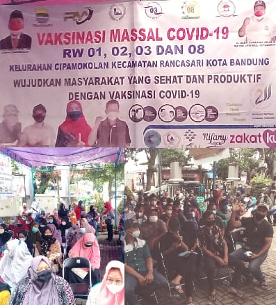 Antusiasme Warga Sangat Tinggi Pada Vaksinasi Massal Tahap II di Cipamokolan