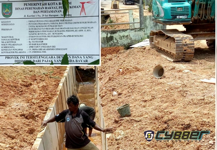 Proyek Rehabilitasi Selokan di Perumahan Bengkong Pertiwi Ditolak Warga