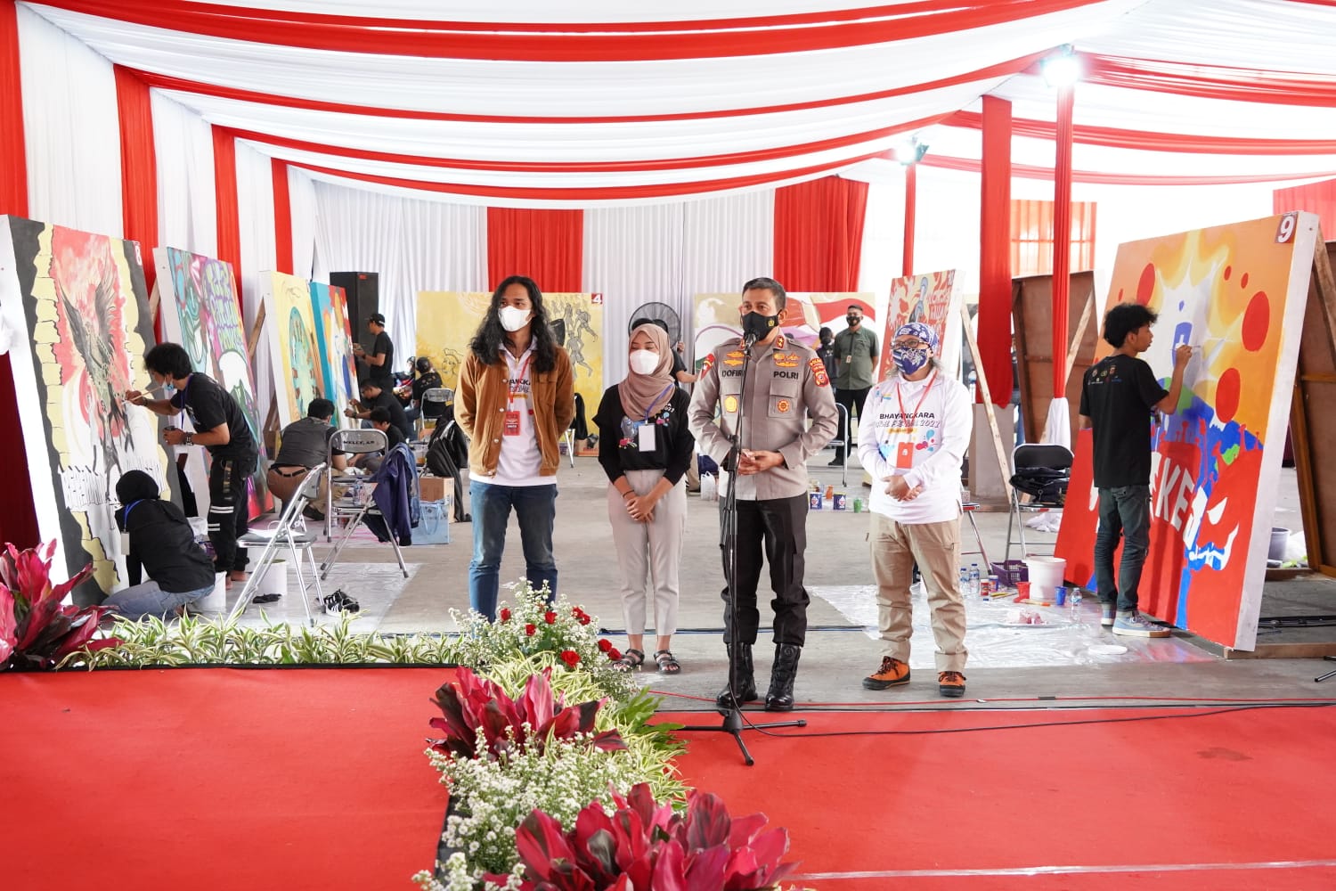 Kapolda Jabar Resmikan Lomba Bhayangkara Mural Festival 2021