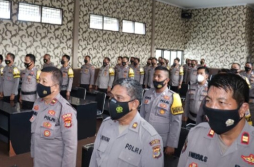 Dit Binmas Polda Lampung Sosialisasi Perpol 01 dan 08 tahun 2021di Polres Lamsel.
