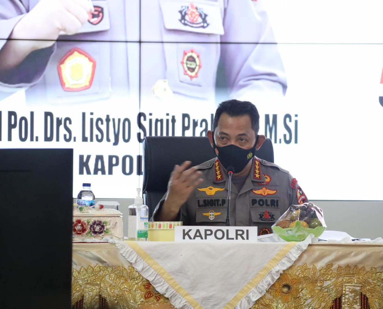 Arahan Kapolri ke Forkopimda Sumbar: Jaga Prokes Hingga Akselerasi Vaksinasi ke Lansia 