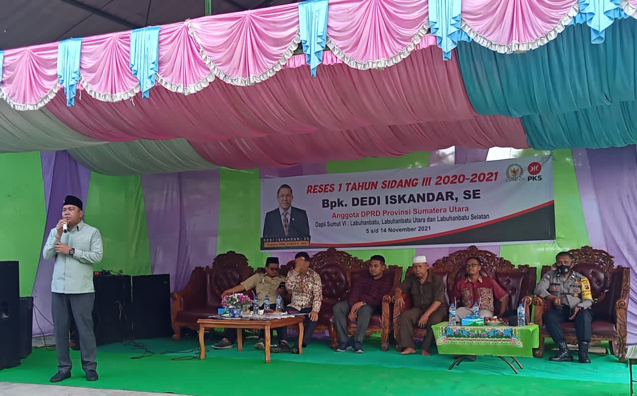 Dedi Iskandar Anggota DPRD Sumut Fraksi PKS Reses 1 di Desa Kongsi 6