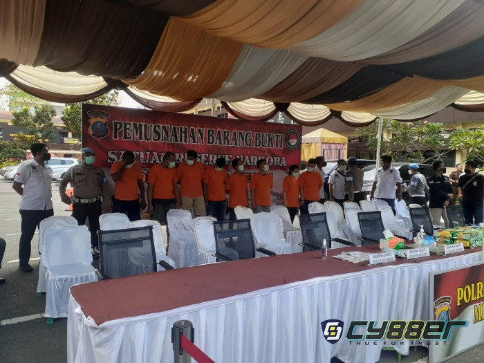 Pemusnahan Narkoba 350kg Narkotika Oleh Polrestabes Medan