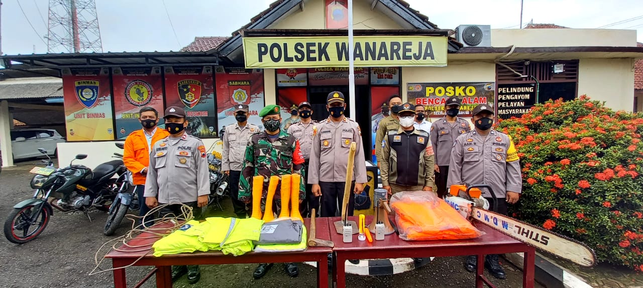 Polsek Wanareja Gelar Apel Sarpras Siap Siaga Bencana Alam