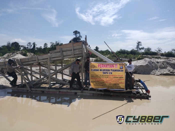 Kapolres dan kapolsek Kuansing Amankan Alat PETI