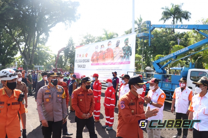 Tiga Pilar Kabupaten Ciamis, Saksikan Simulasi Penanggulangan Bencana  